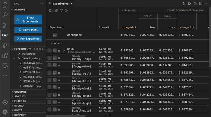 VS Code Show Experiments