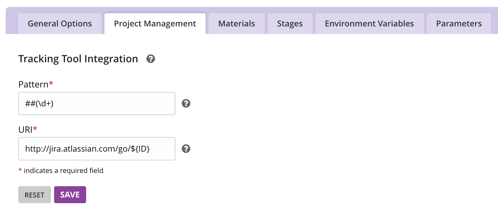 Configure tracking tool