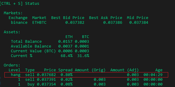 hanging orders